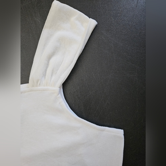 NWT - Imagio - Sheer Straps -  Lined Body - White Tank Top Jersey - Size XL - Picture 3 of 6